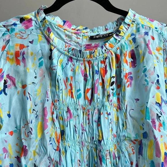 APNY Colorful Blouse | Watercolor Blouse | APNY | APNY | APNY | APNY | APNY - Picture 3 of 8